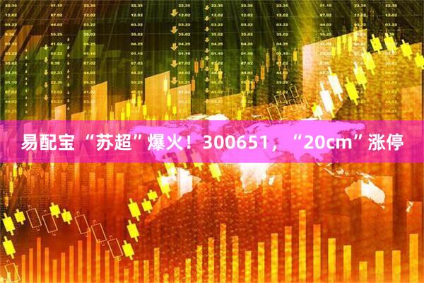 易配宝 “苏超”爆火！300651，“20cm”涨停
