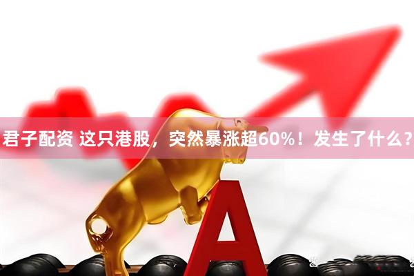 君子配资 这只港股，突然暴涨超60%！发生了什么？
