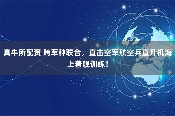 真牛所配资 跨军种联合，直击空军航空兵直升机海上着舰训练！